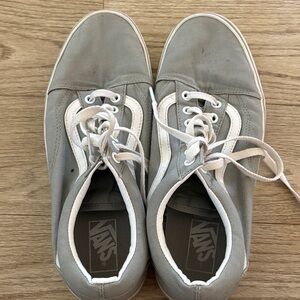 Vans Men's Gray and White Sneakers